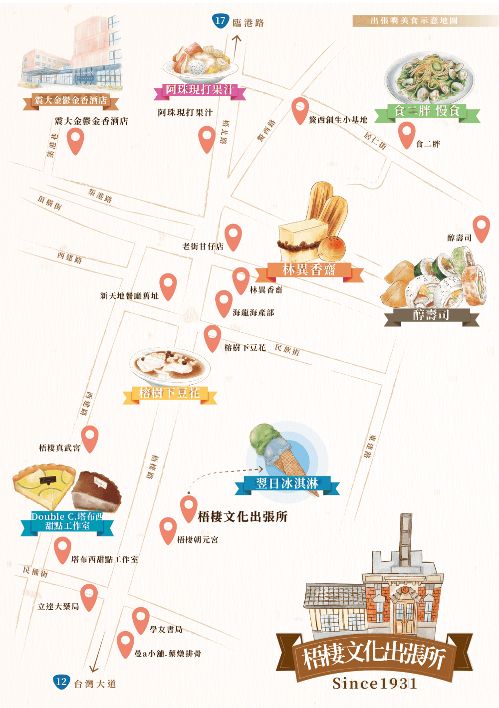 食・台中 梧棲｜梧棲文化出張嘴｜跟著美食地圖走，吃飽喝足省多多，梧棲港街美食這裡看！